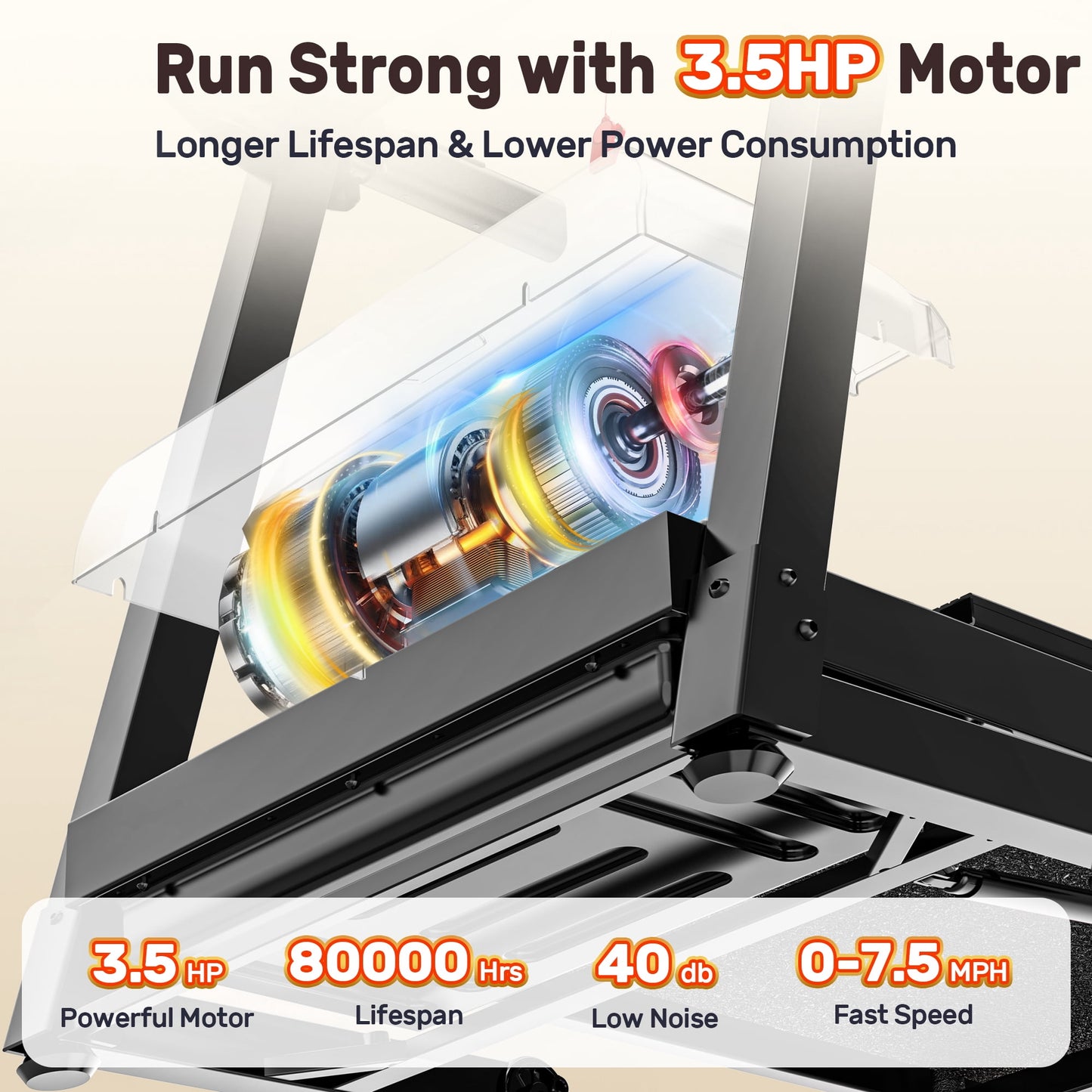 300 lbs Capacity Treadmill for Home, 3.5HP Folding Treadmill w/ 71 Preset Workouts, APP with Free Train Courses, Dual HiFi Speakers, Exercise Equipment for Walking, Jogging, Running